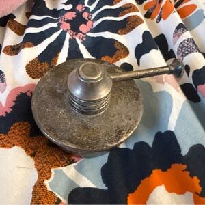 Vintage Silver Oil Lamp with Damper